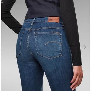 G-Star Raw 3301 Womens Juniors Size 28 High Rise Dark Denim Jeans